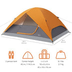 Dome Camping Tent with Rainfly and Carry Bag