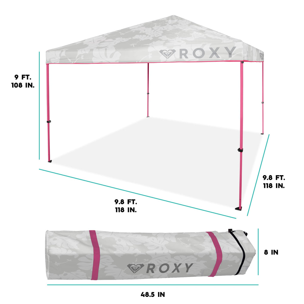 Roxy 10x10 Pop Up Canopy – Outdoor Beach Tent with Easy Up One-Push Setup