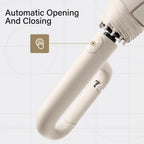 Windproof Automatic Folding Travel Umbrella with Hook Handle - Compact and Portable for Outdoor Activities