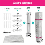 Roxy 10x10 Pop Up Canopy – Outdoor Beach Tent with Easy Up One-Push Setup