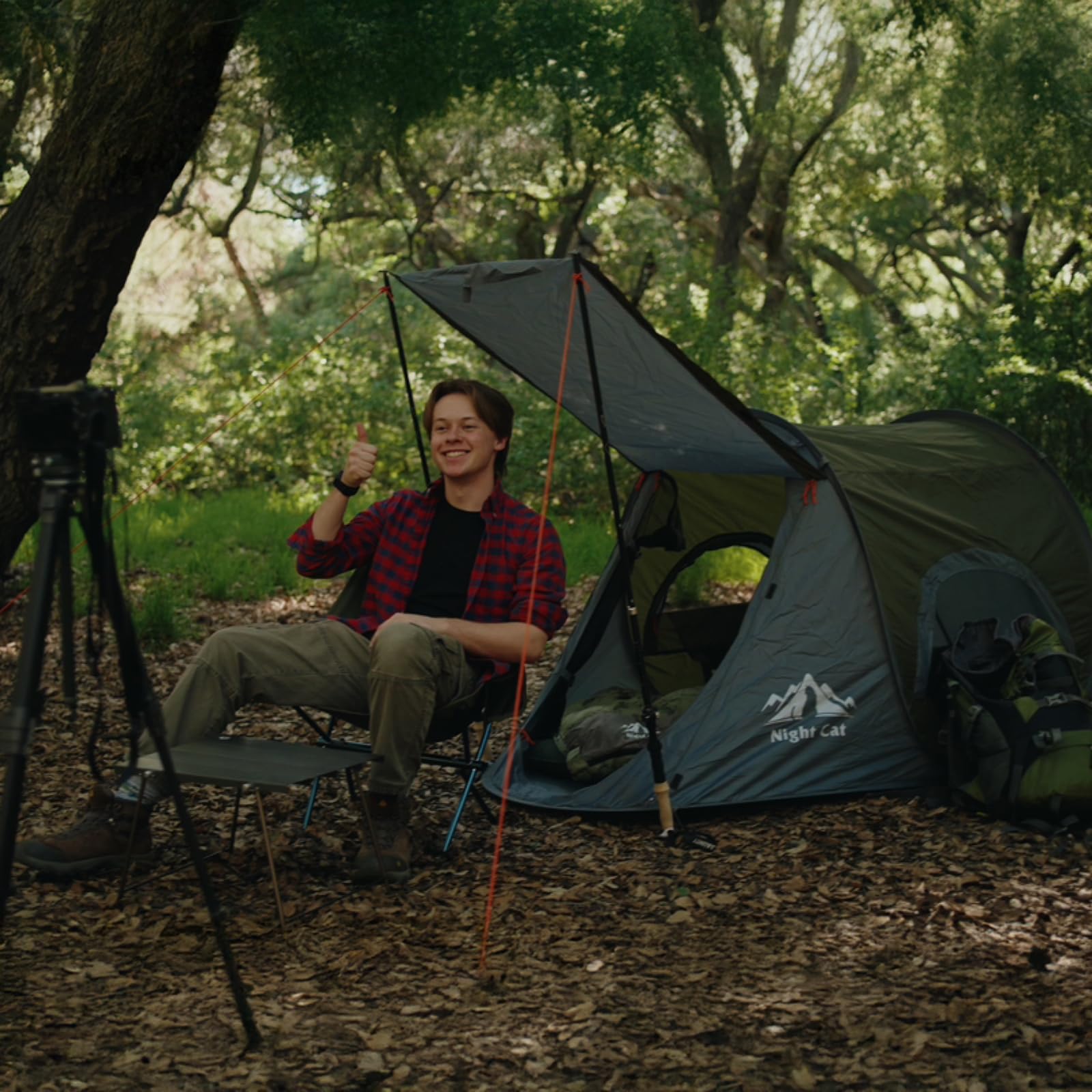 Night Cat Pop-up Camping Tent