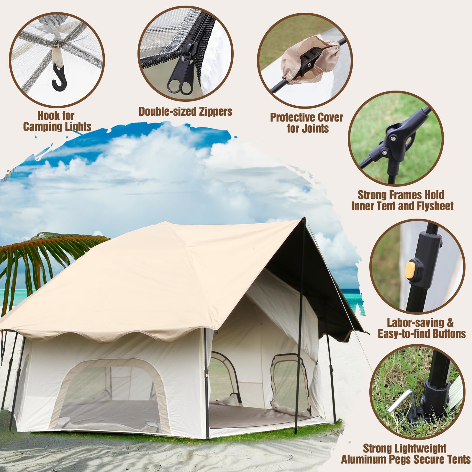 Chihee Camping  Pop-Up Stand-up Family Tent