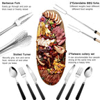 Camping Cooking Set- 24 Pcs Camping Utensils Camping Essentials Camping Gear for Camp Kitchen Cooking and Grilling
