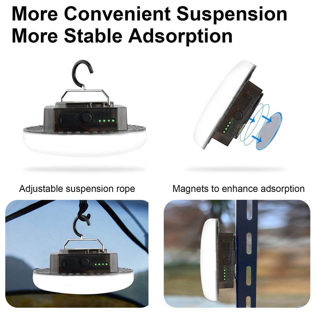 Rechargeable Camping Light with Motion Sensor and Radar