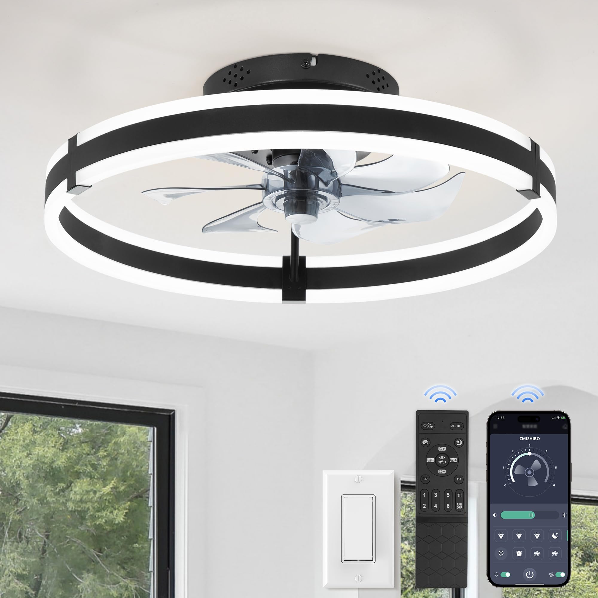 Ceiling Fans with Lights and Remote