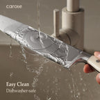 CAROTE 14 Pieces  Forged, High Carbon Stainless Steel Knife Set with Block