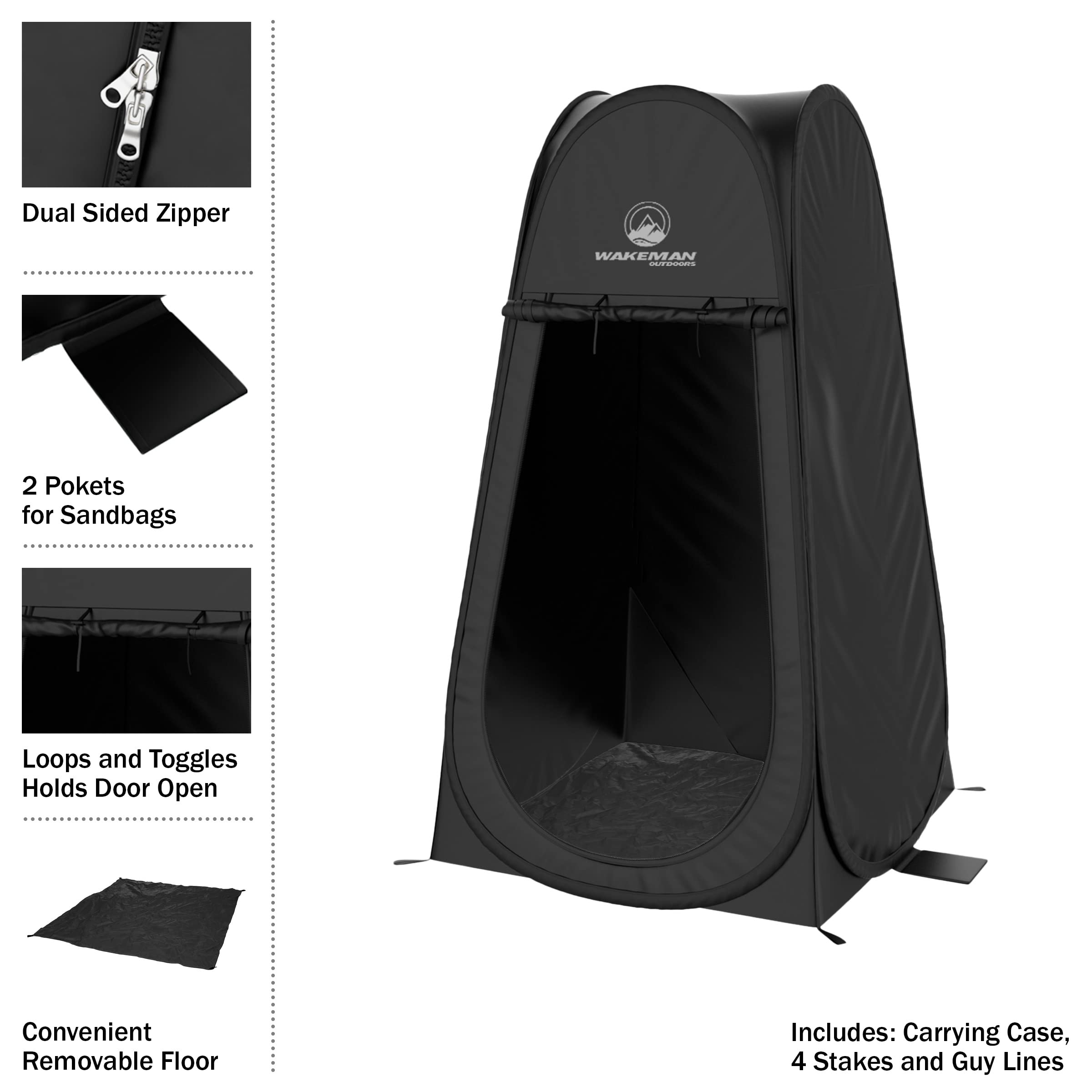 Pop Up Pod - Privacy Shower Tent, Dressing Room, or Portable Toilet Stall with Carry Bag for Camping