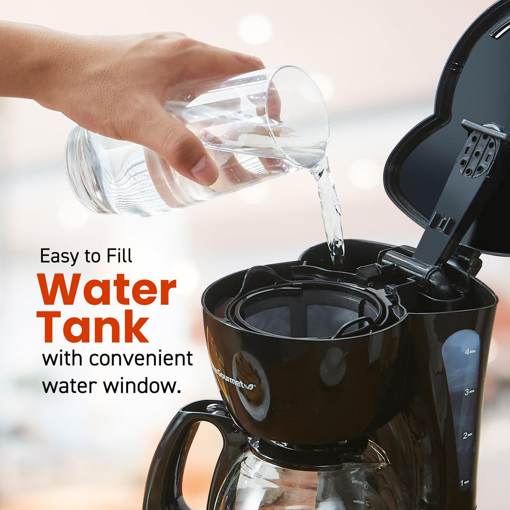 Elite Gourmet EHC4128 Automatic 4-Cup Brew & Drip Coffee Maker with Pause N Serve