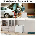 5 Pack of 6 Foot Foldable Table with Built in Handle & Steel Legs