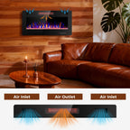 Electactic 36 Inch Electric Fireplace Insert Ultra-Thin