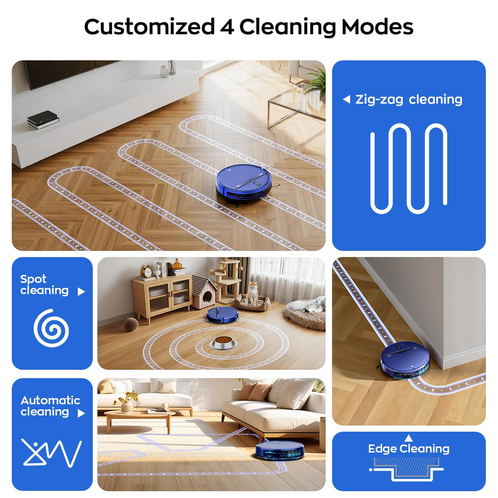 2-in-1 Mopping Robot Vacuum Cleaner with 2300Pa Suction