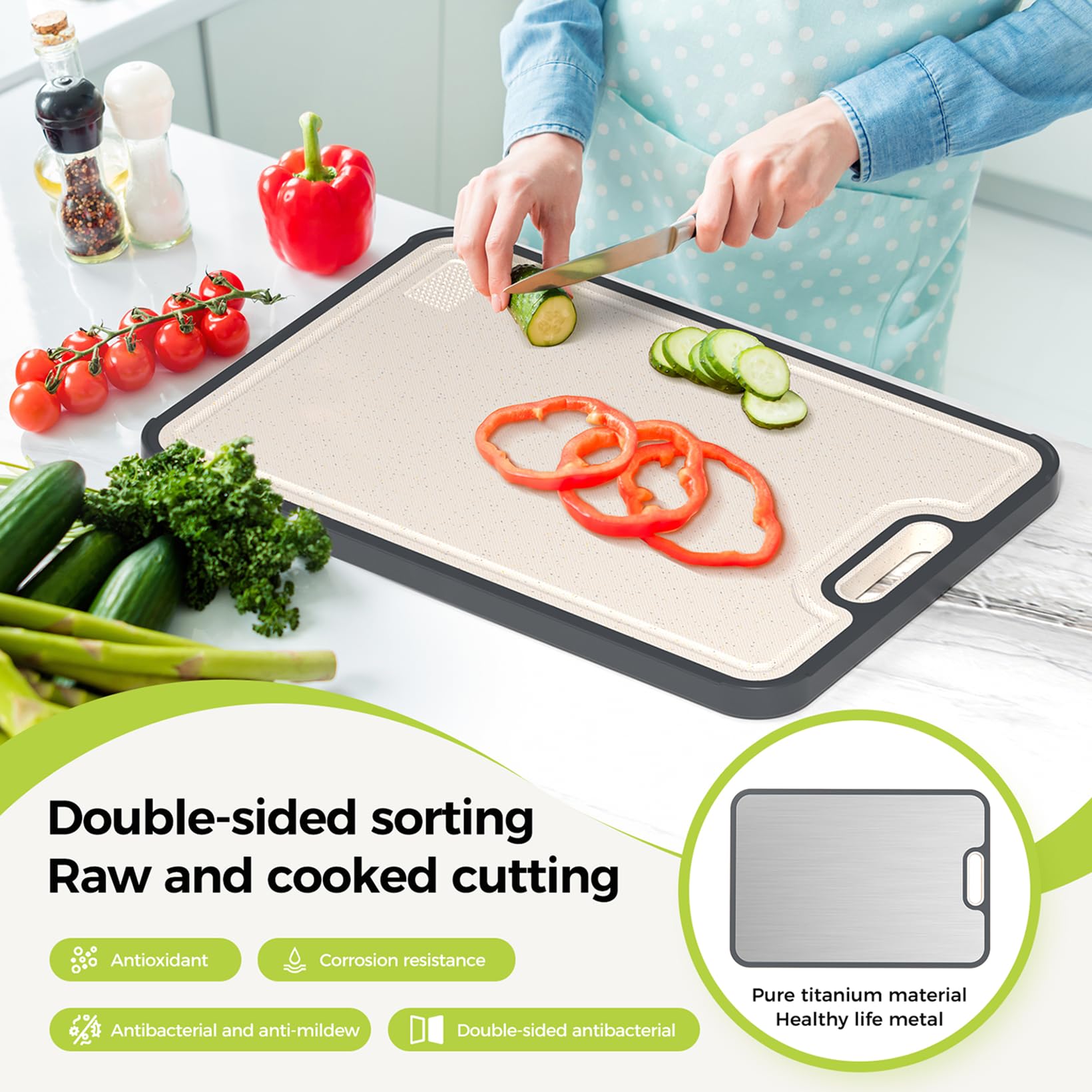 Titanium Cutting Board for Kitchen (2 pcs)