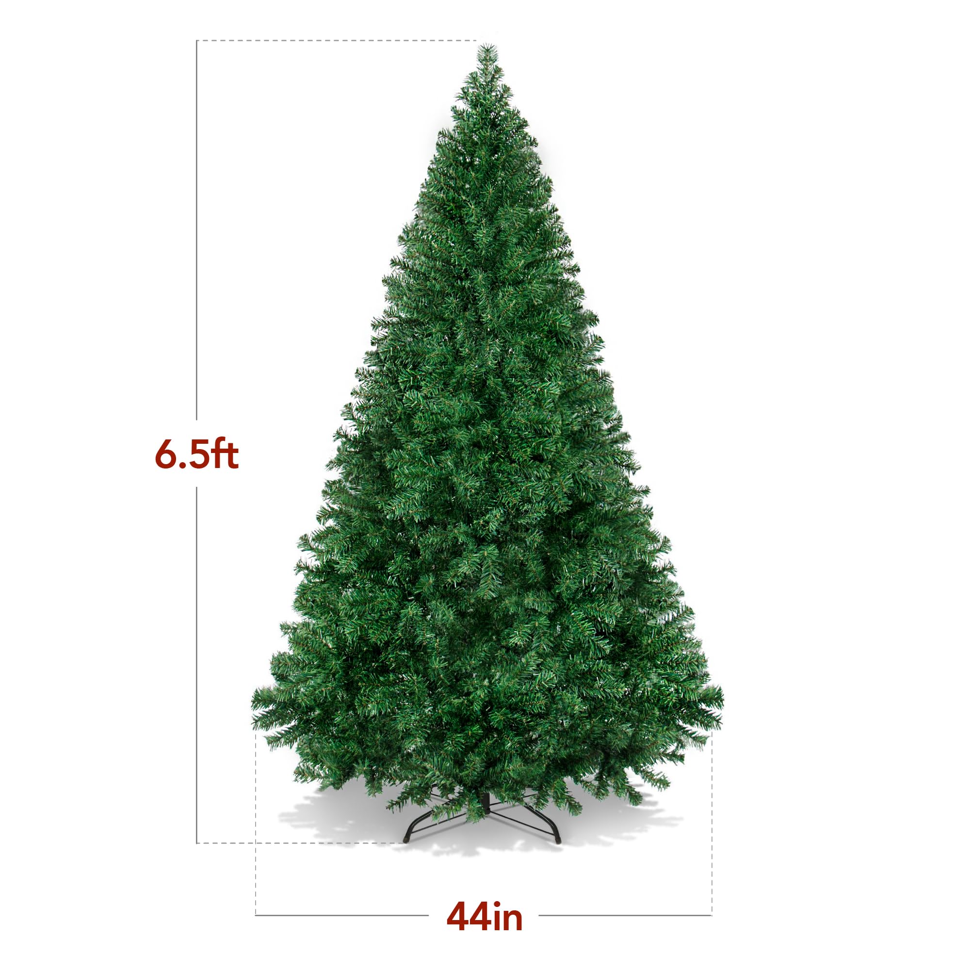 Best Choice Products Artificial Christmas Tree 6ft Premium Unlit Hinged Design
