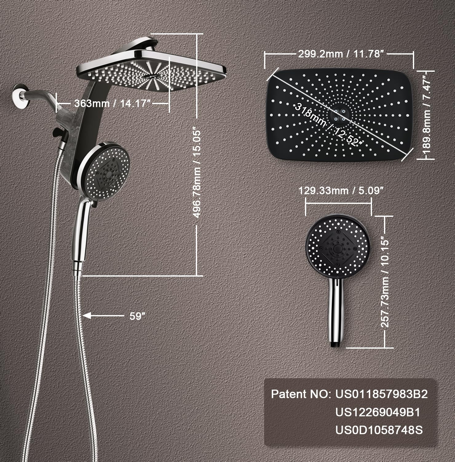 High Pressure Rain Shower Head