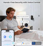 Veise Built-in Wi-Fi Smart Lock with Knob (Waterproof, Fingerprint Keyless Entry)