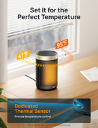 Portable Electric Heater for Indoor Use with Thermostat and Remote