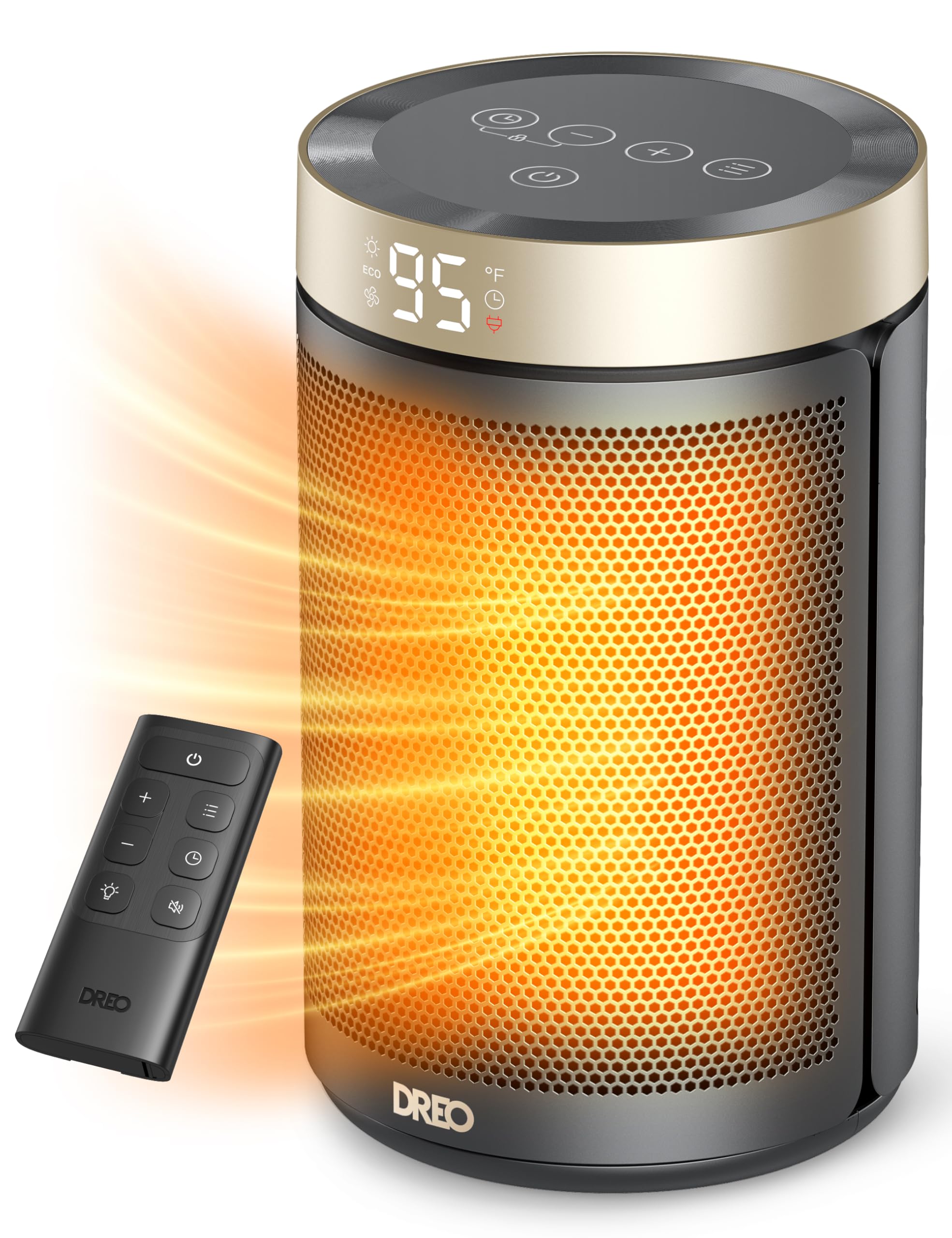 Portable Electric Heater for Indoor Use with Thermostat and Remote