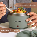 Crock-Pot Portable Electric Lunch Box 20-Ounce Food Warmer Moonshine Green | Ideal for Travel On-the-Go | Keeps Food Spill-Free Warm & Tasty | Dishwasher-Safe