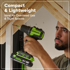 Greenworks 24V Cordless Brushless 400 in-lbs Drill/Driver+1950 in-lbs Impact Driver Combo
