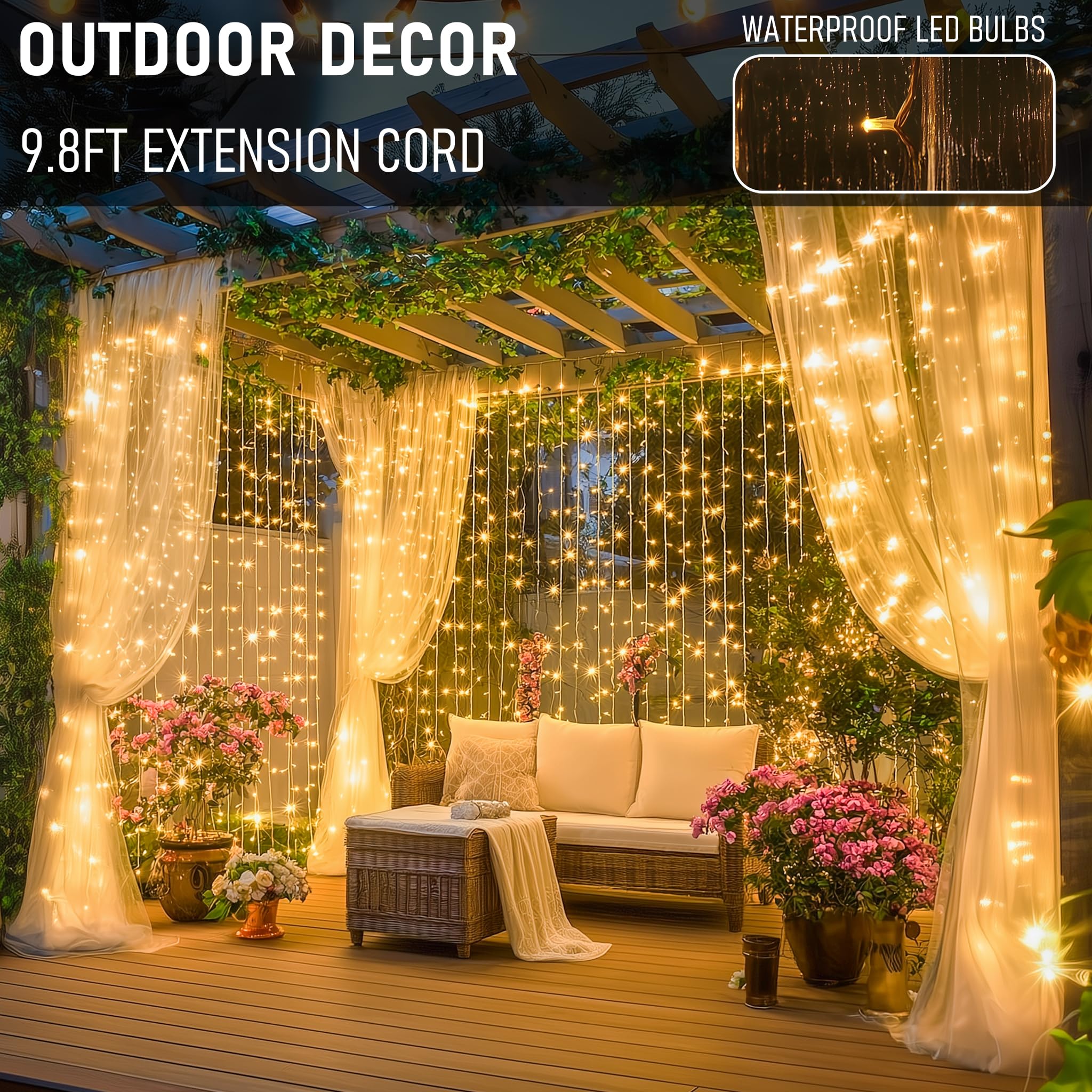 Christmas Outdoor Hanging String Lights