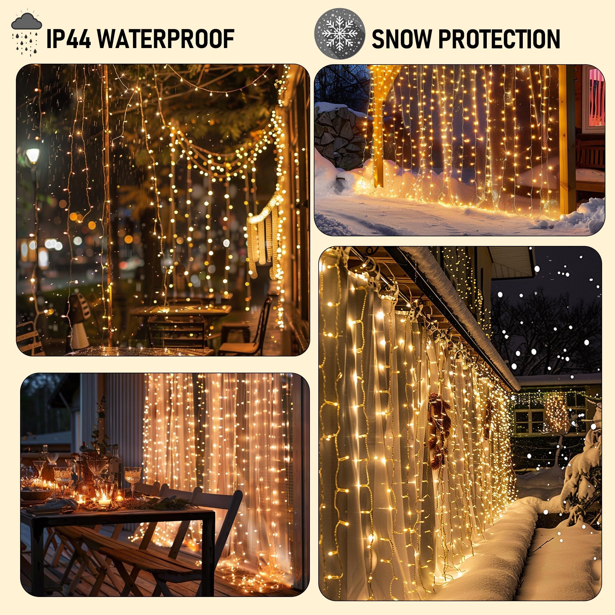Christmas Outdoor Hanging String Lights