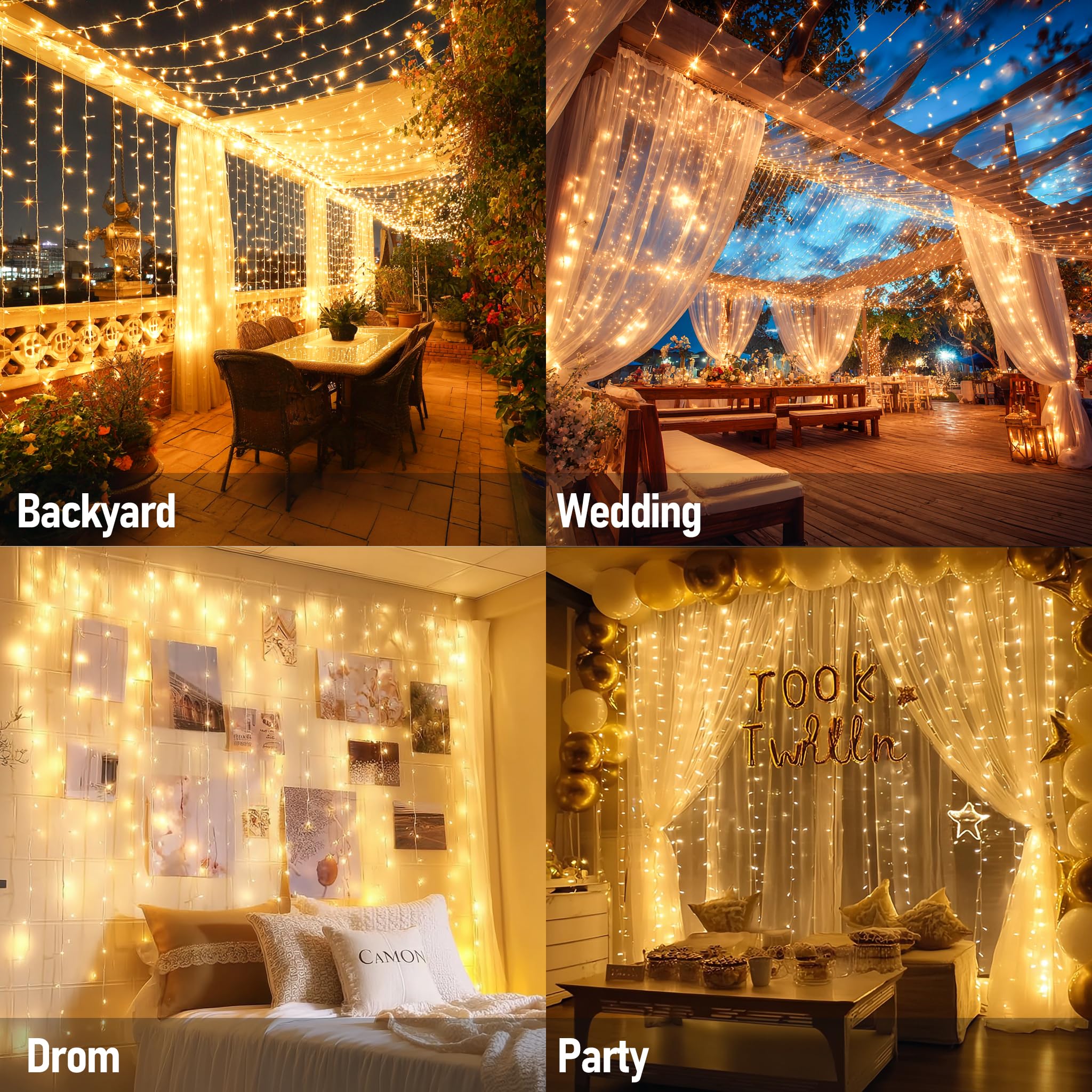 Christmas Outdoor Hanging String Lights