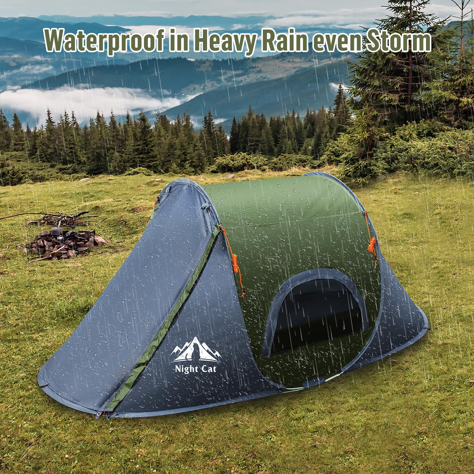 Night Cat Pop-up Camping Tent