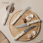 CAROTE 14 Pieces  Forged, High Carbon Stainless Steel Knife Set with Block