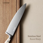 CAROTE 14 Pieces  Forged, High Carbon Stainless Steel Knife Set with Block
